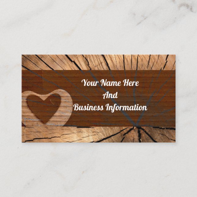 Carte De Visite Rustic Wood Business Card (Devant)