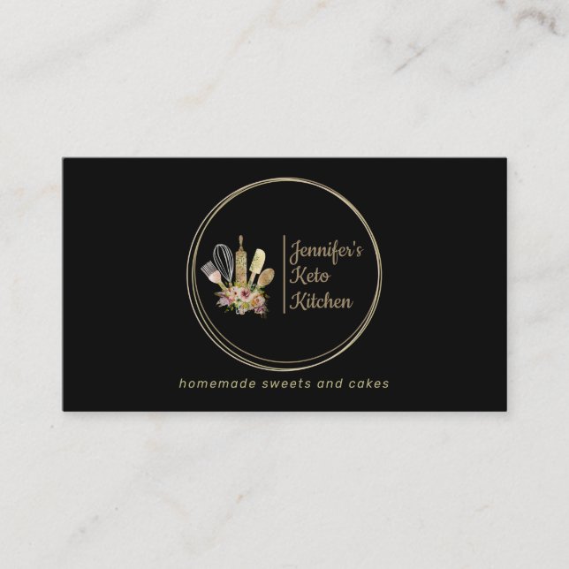 Carte De Visite Rustique boulangerie Chef Maison de cuisine (Devant)