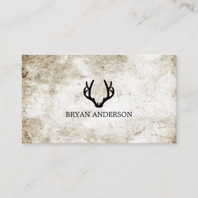 Carte de visite rustique d'Antler (Devant)