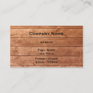 Carte de visite rustique de chêne