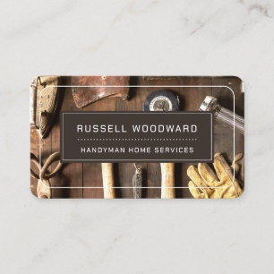 Carte De Visite Rustique Handyman Carpenter Outils De Commerce