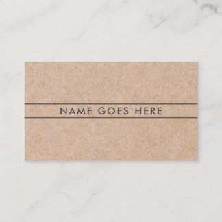 Carte de visite rustique moderne minimaliste de