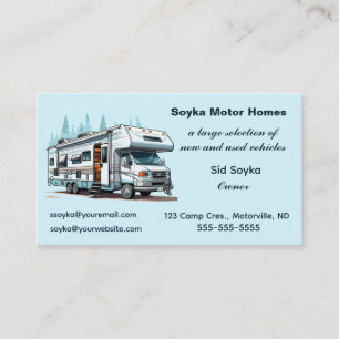 Carte De Visite RV maisons à moteur modifiables