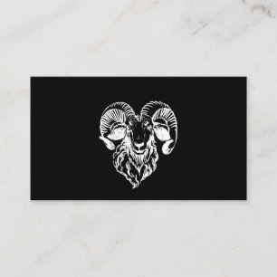Carte De Visite Sabbatique Baphomet Chèvre mal Satané