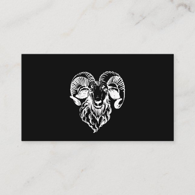 Carte De Visite Sabbatique Baphomet Chèvre mal Satané (Devant)