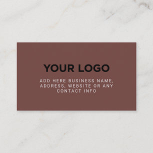 Carte De Visite Sable Brown Logo simple de l'entreprise