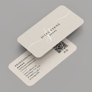 Carte De Visite Sable de monogramme de marketing minimal professio