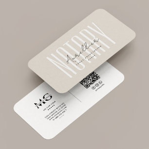 Carte De Visite Sable Élégant De Notaire Mobile Moderne Minimal