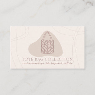 Carte De Visite Sac fourre-tout féminin minimaliste rose blush
