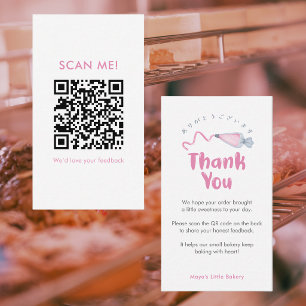 Carte De Visite Sac Piping Rose Laissez un avis QR Code