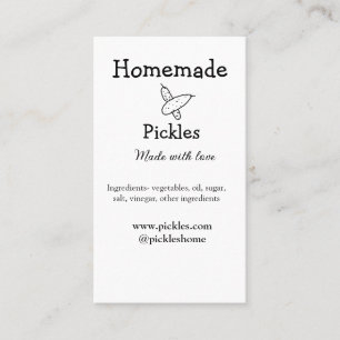 Carte De Visite Sachets maison faits avec amour ajouter texte site