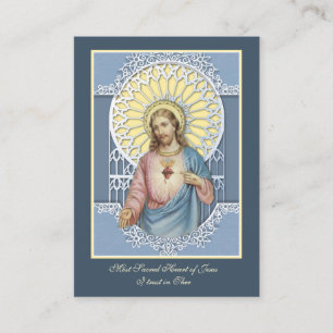 Carte De Visite Sacré Coeur Anima Christi Prière