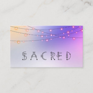 Carte De Visite *~* SACRÉ Pastel String Lumières Psychique Reiki