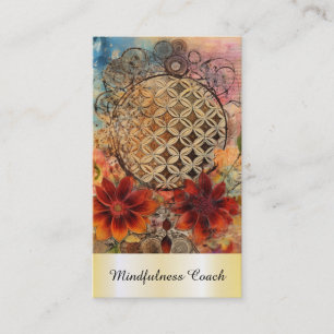 Carte De Visite *~* Sacred AP92 Yoga QR Gold Flower of Life Reiki