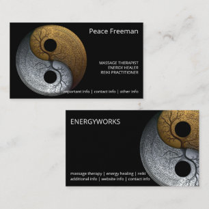 Carte De Visite Sacred Balance   Symbole Yin Yang