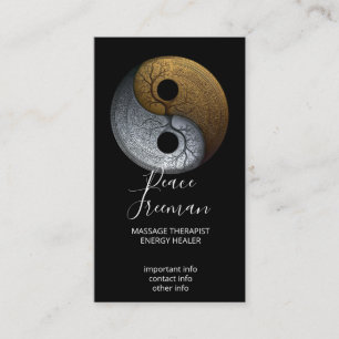 Carte De Visite Sacred Balance   Symbole Yin Yang