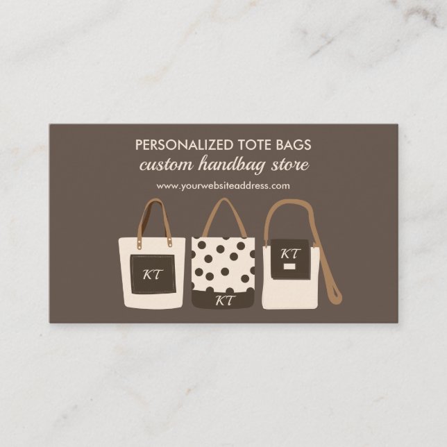 Carte De Visite Sacs Accessoires de mode Brown Designer (Devant)
