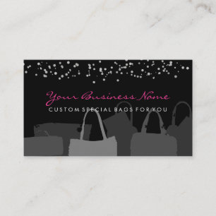 Carte De Visite Sacs Dessin Noir
