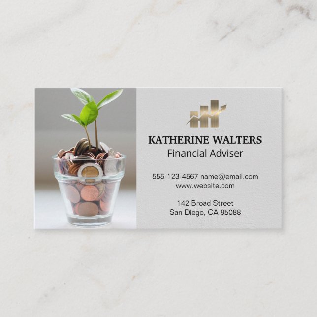 Carte De Visite Sacs | Modifier le Plante | Logo du graphique à ba (Devant)