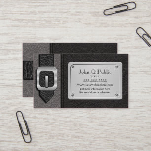 Carte De Visite Saddlebag noir et gris