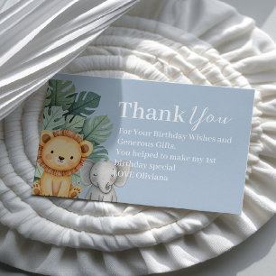 Carte De Visite Safari Animal Baby shower Display douche
