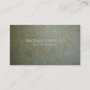 Carte De Visite Sage d'or contemporain Faux Suede Peinture