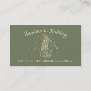 Carte De Visite Sage fait main Hobby Knished Crochet Amigurumi