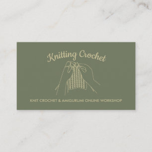 Carte De Visite Sage Gold Hobby artisanal Amigurumi Crochet Knit