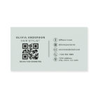 Sage Green QR Code Hair Stylliste Moderne