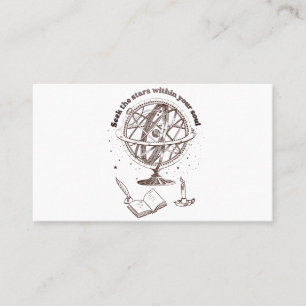 Carte De Visite Sagesse de l'âme céleste Sphère armillaire vinta