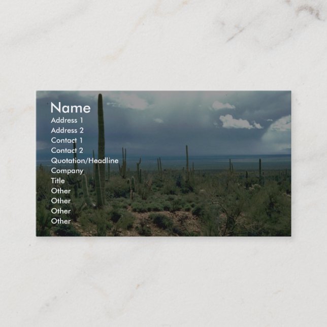 Carte De Visite Saguaro Cactus (Devant)