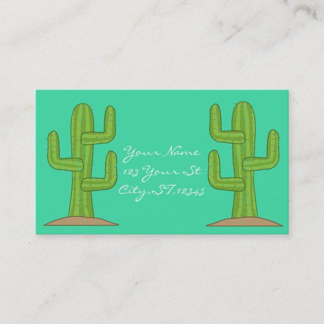 Carte De Visite Saguaro Cactus Thunder_Cove (Devant)
