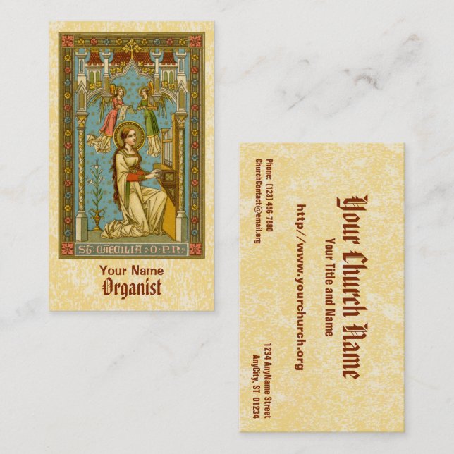 Carte De Visite Saint-Cécile néo-gothique de Rome (BNG 02) (Devant / Derrière)