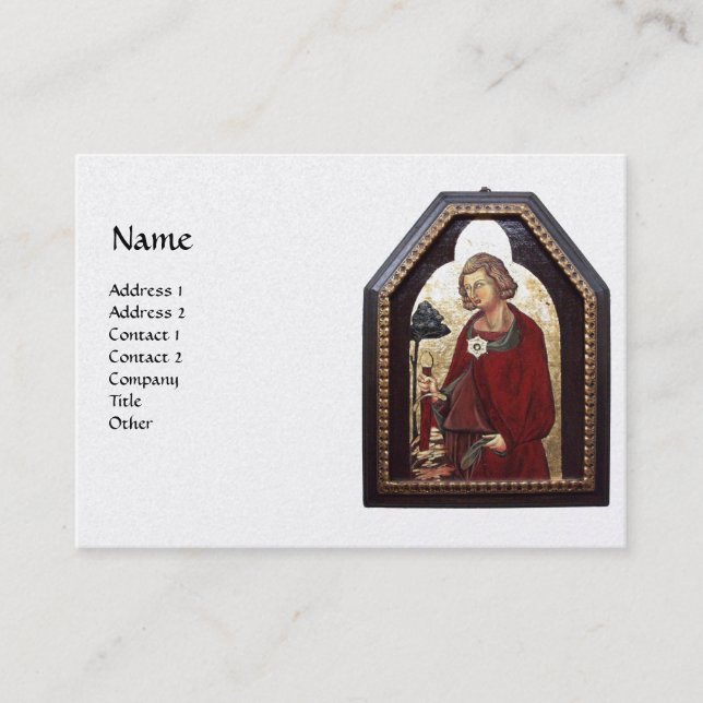 Carte De Visite SAINT GALGANO, noir, perle blanche (Devant)