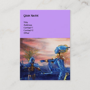 CARTE DE VISITE SAINT GEORGE ET ALIEN DRAGON