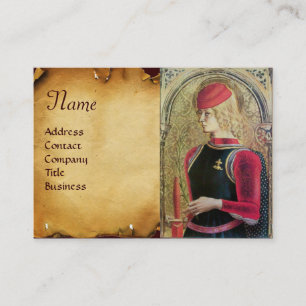 Carte De Visite SAINT GEORGE Vieux Parchemin Brown Monogramme