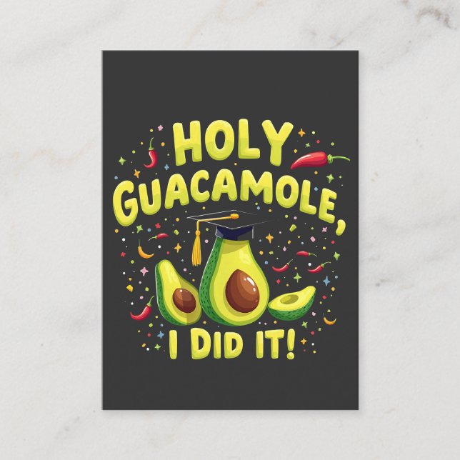 Carte De Visite Saint Guacamole Je L'Ai Fait Graduation Cinco De M (Devant)