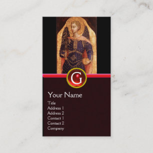 CARTE DE VISITE SAINT MICHAEL L'ARCHANGEL AVEC LE MONOGRAMME DRAGO