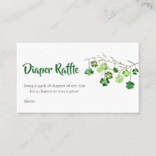 Carte De Visite Saint Patrick Baby shower Déchets Raffle