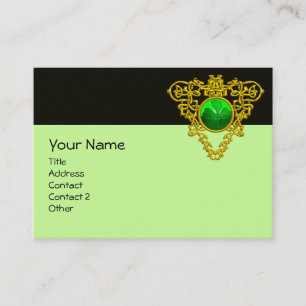 Carte De Visite SAINT PATRICK'S CELTIC COEUR, SHAMROCK, noir blanc
