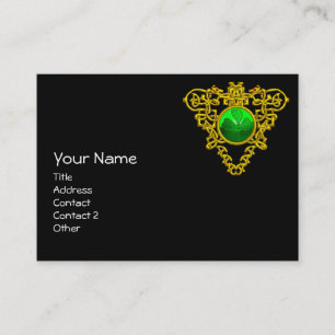 Carte De Visite SAINT PATRICK'S CELTIC COEUR, SHAMROCK, noir blanc