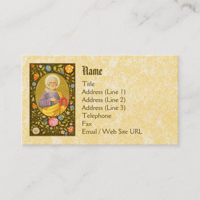 Carte De Visite Saint Pierre l'Apôtre (PM 07) Norme (Devant)