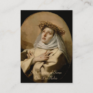 Carte De Visite Sainte Catherine de Sienne Prière religieuse