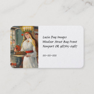 Carte De Visite Sainte-Lucie et son enfant apportent du pain safra