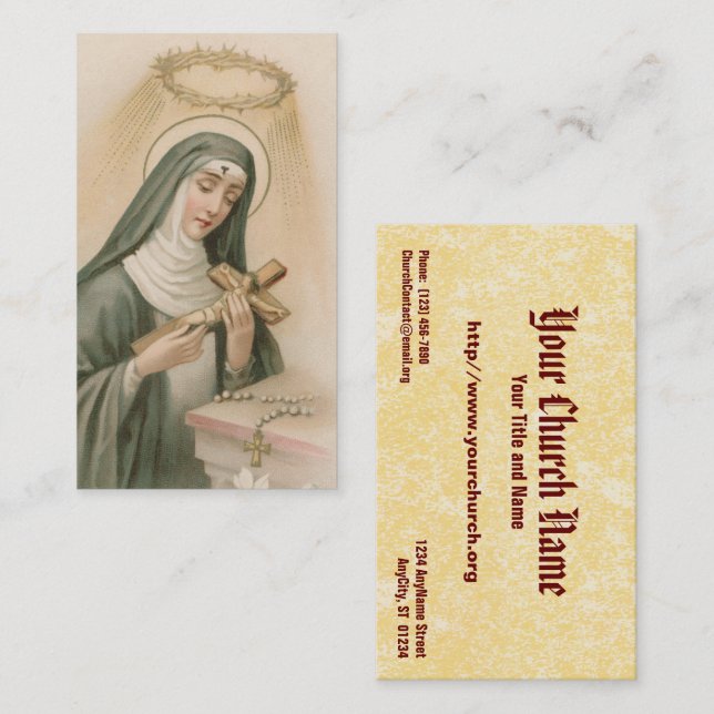 Carte De Visite Sainte-Rita de Cascia (M 015) (Devant / Derrière)