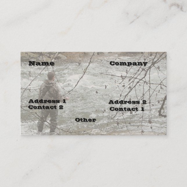 Carte De Visite Saison de truite à tête d'acier de rivière de (Devant)