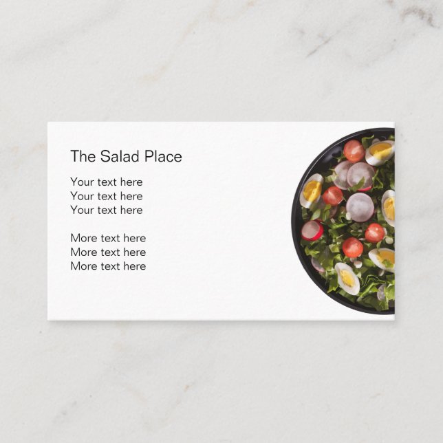Carte De Visite Salad Restaurant Business Cfard (Devant)