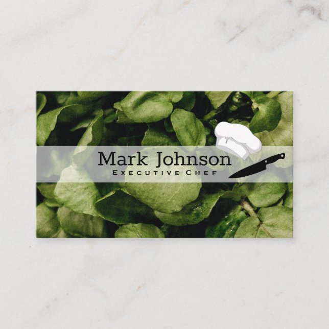 Carte De Visite Salade Bar | Chef (Devant)