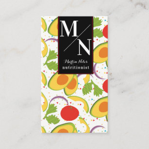 Carte De Visite Salade nutritionniste moderne gras sain