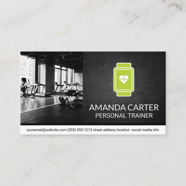 Carte De Visite Salle de gym | Moniteur cardiaque (Devant)